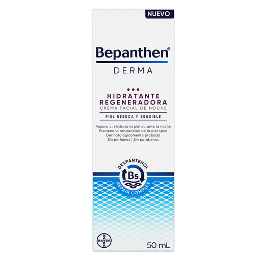 Bepanthen Crema Facial Hidratante Regeneradora Noche 50Ml