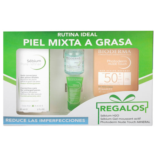 Bioderma Kit Sebium Pore Refiner 30Ml Sebium H2O 20Ml Sebium Gel Active Photoderm Nude Fps50