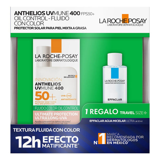 Anthelios Uvmune 400 Color Fps50 50Ml + Effaclar Agua Micelar 50Ml
