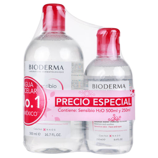 Bioderma Kit Sensibio Desmaquillante H2O 500Ml + Sensibio H2O 250Ml